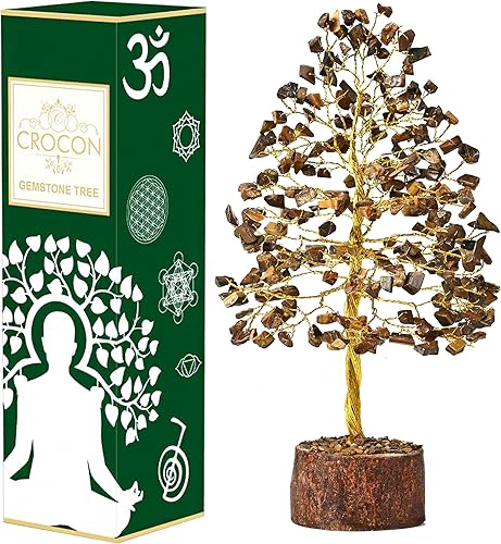 Miniatura 43 de Árbol de la vida de chakras de aventurina amarilla, árbol de cristal para energía positiva, decoración de Feng Shui, árbol de piedras preciosas