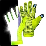 ReflecToes Reflective Winter Running Gloves - Touch Screen Compatible Warm Gloves -Thermal Fleece - Cold Weather Hi Vis Safety for Night Runs (XL)