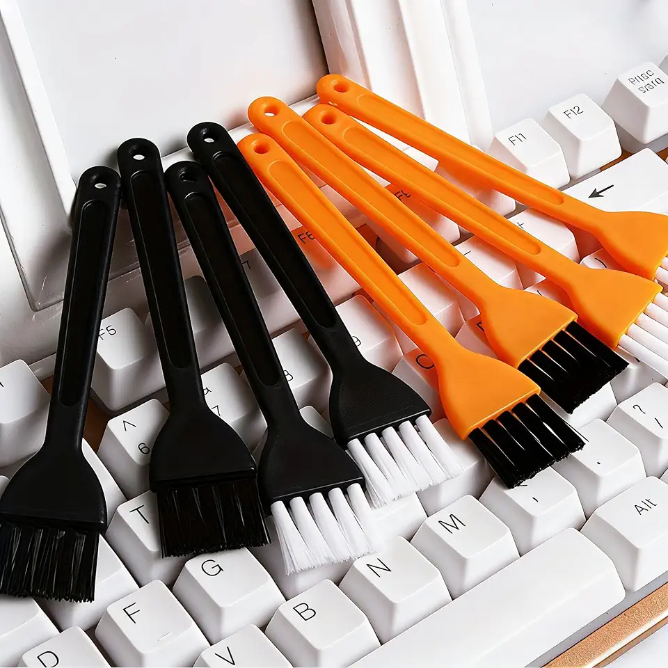 Kit de 8 pincéis de limpeza de teclado, pequeno conjunto de pincéis antiestáticos de limpeza de computador para laptop, eletrônicos, PCB, barbeador, ferramenta de limpeza de pequenas lacunas