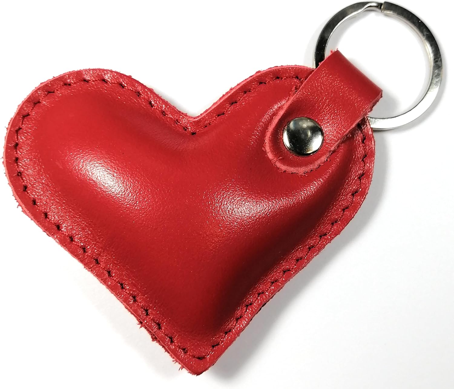 Leather Heart Keychain Bag Charm Key Fob Car Accessories for Women Gift - Image 2