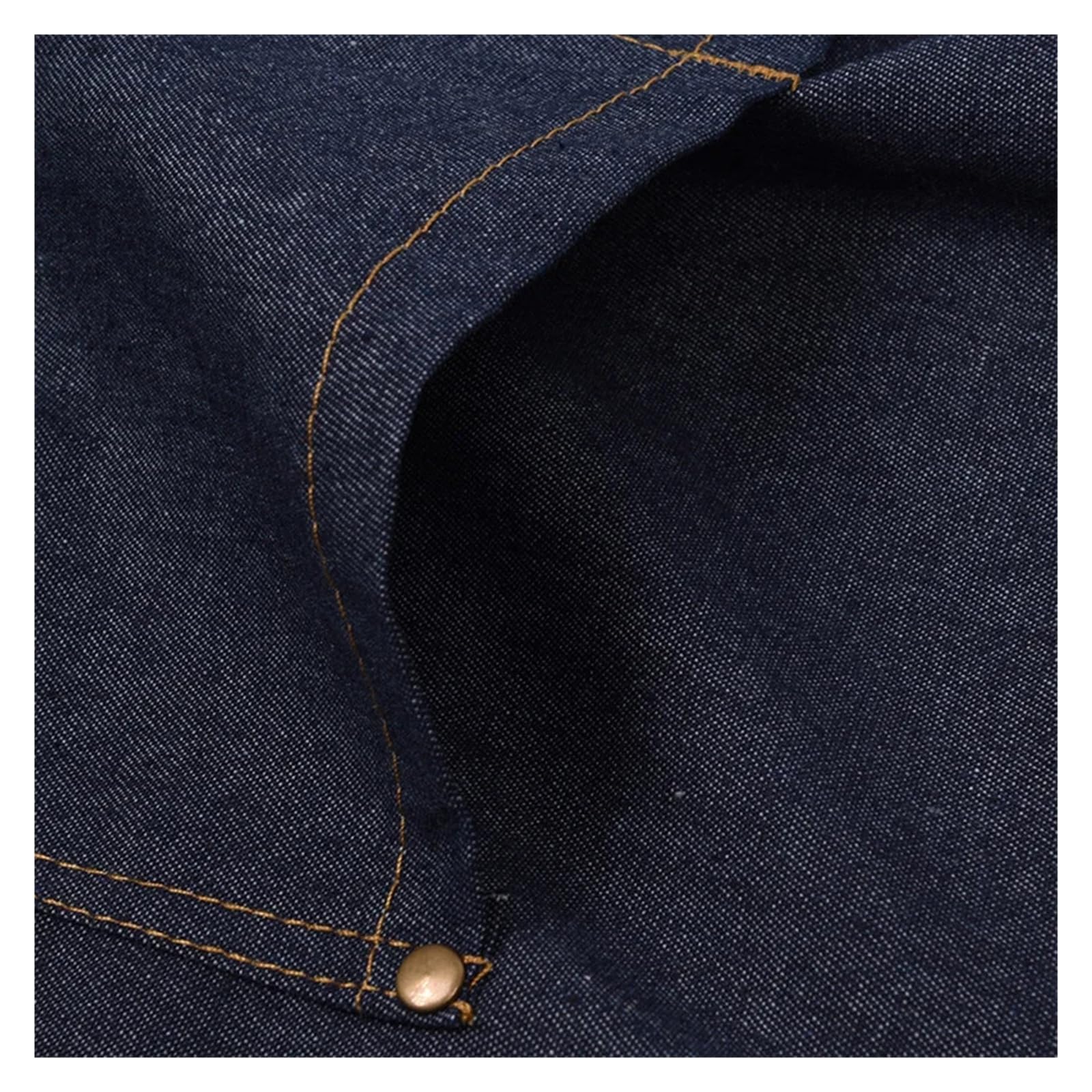 Tablier en Denim avec tour de cou réglable, poche avant pratique, doux