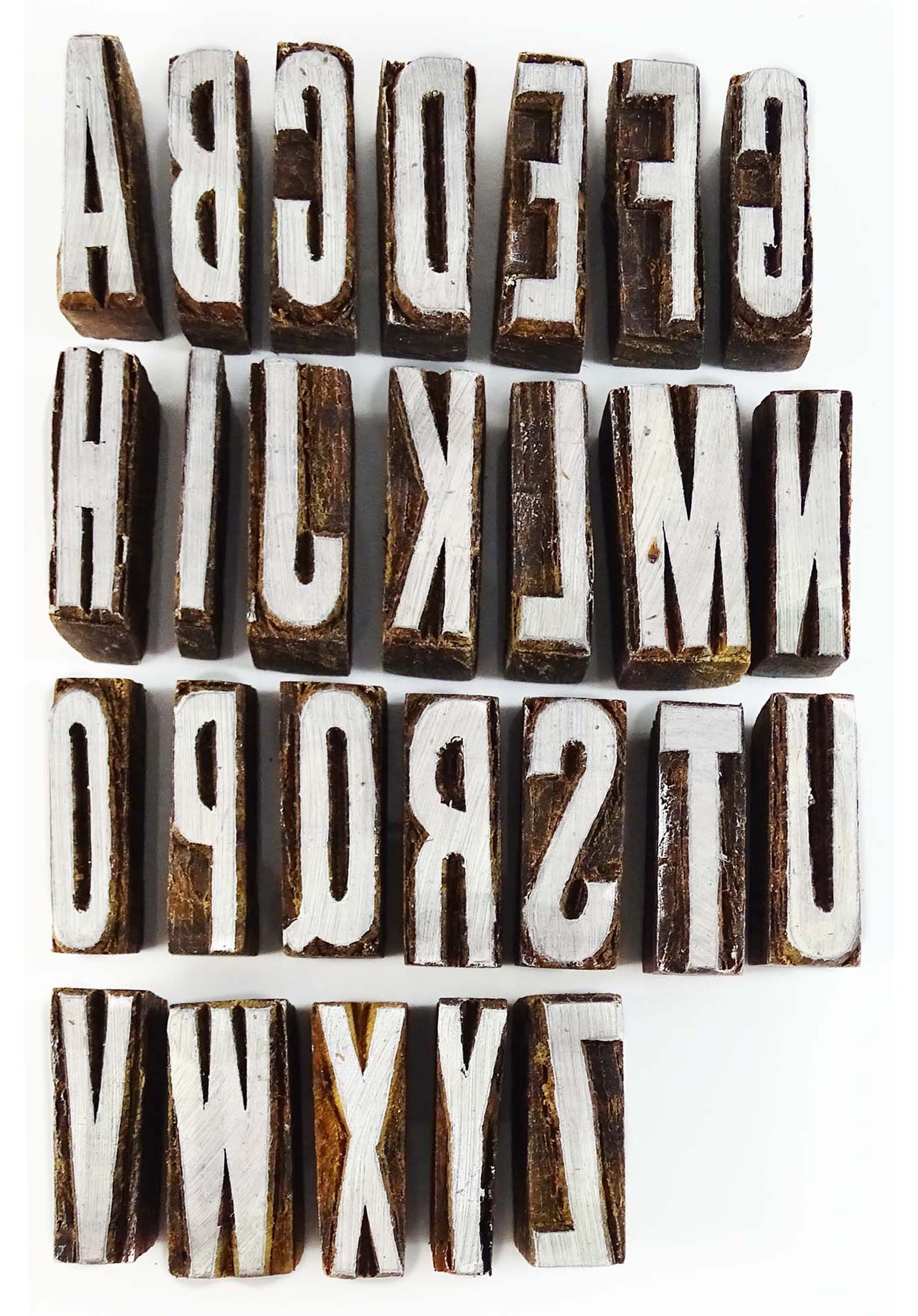 Indian Wooden Textile Stamps Wood Printing Alphabet Text Stamp Decorative Block