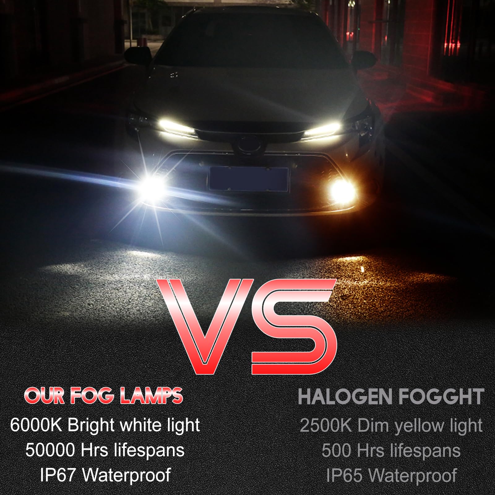 Fog Lights 3.5 inch OEM 19597300 19597400 For LEXUS CT200H 2011 2012 2013-2017 Front Bumper Fog Light Lamps Left Right Driver&Passenger Assemblies Fog Light Beam,6000K White Beam,Super Bright. 2-Pack