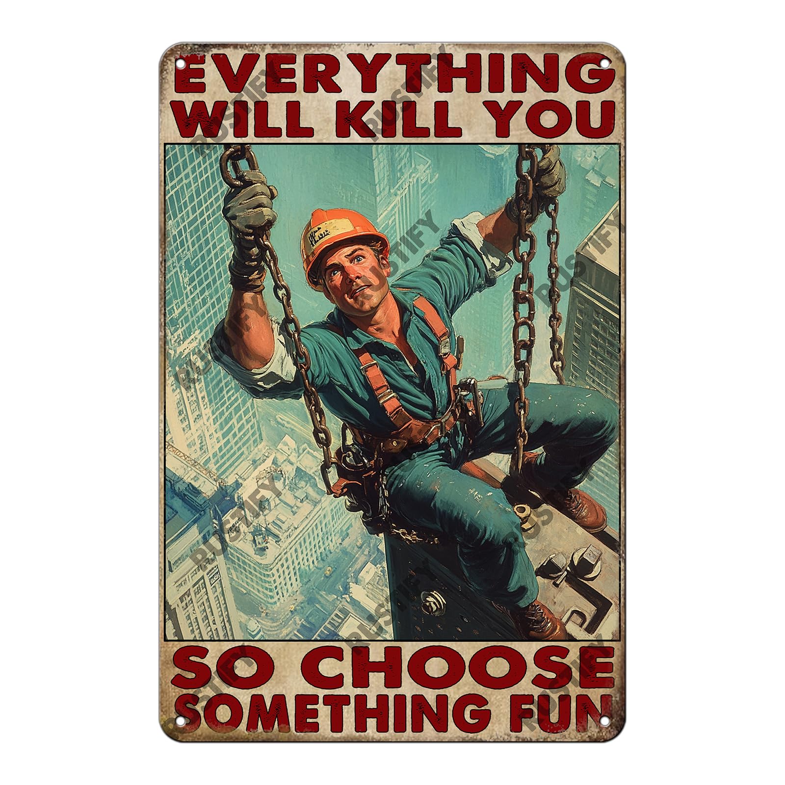Anceky Everything Will Kill You So Choose Something Tin Sign Retro Metal Sign Wall Decor for Backyard Outdoor Home Bar Kitchen 12×8 Inch