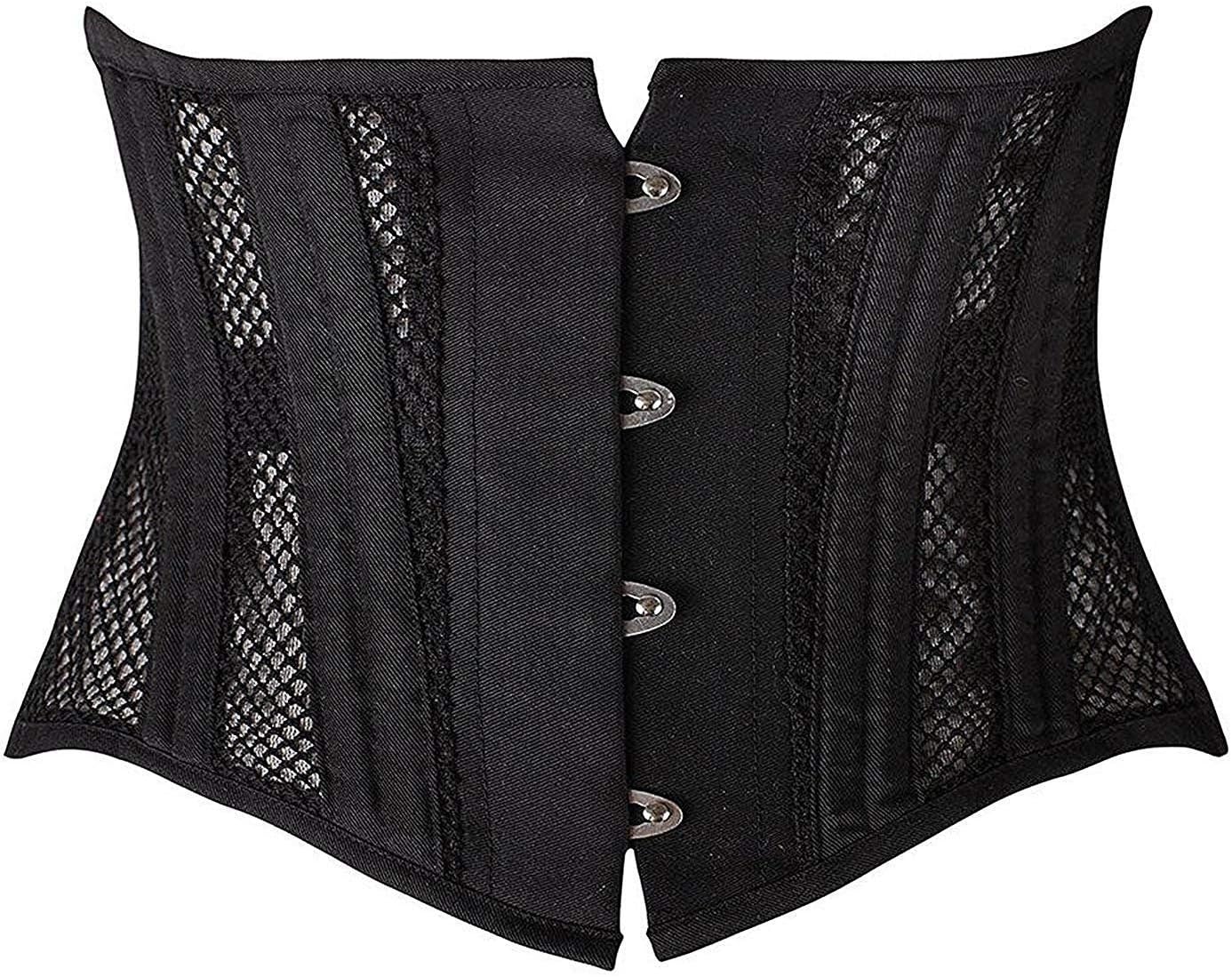 Women's 26 Steel Boned Corset Short Torso Heavy Duty Waist Trainer Corset