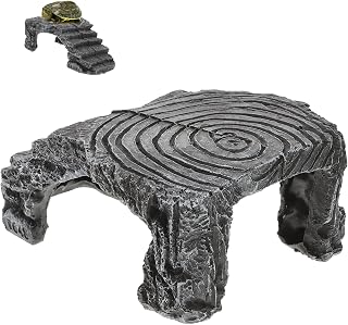 Ipetboom 1Pc Pôr Do Sol Betta Acessórios Para Peixes Decoração De Aquário De Répteis Aquário Esconder Artesanato De Resina Plataforma De Doca De Répteis Plataforma De Répteis Plataforma De