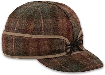 Stormy Kromer The Original Cap, Wool Blend Hat, Winter Warm Outdoor Cap for Men, Women, with Cotton Flannel Lining, Earflaps, Classic Cold Weather Gift, Partridge Plaid, Size 7