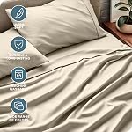 Bed Sheet Set 6 Piece - Queen - 1000 Thread Count Egyptian Cotton Bedding Sheets with 12 to 13 Inches Deep Pocket Long Staple Wrinkle & Fade Resistant - Ivory