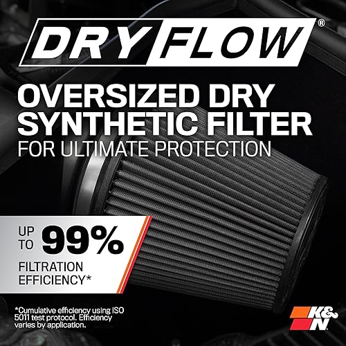 Miniatura 4 de K&N Kit de admisión de aire frío aumenta la aceleración y la potencia de remolque, garantizado para aumentar los caballos de fuerza hasta 8 HP