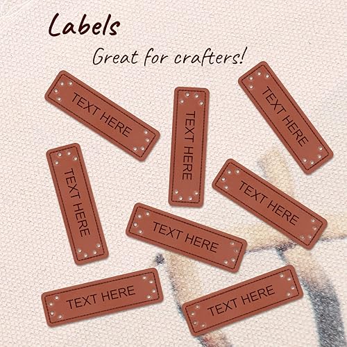 Vista 6 de Etiquetas de ropa personalizadas, cuero personalizado y etiquetas de tejer (10PCS)