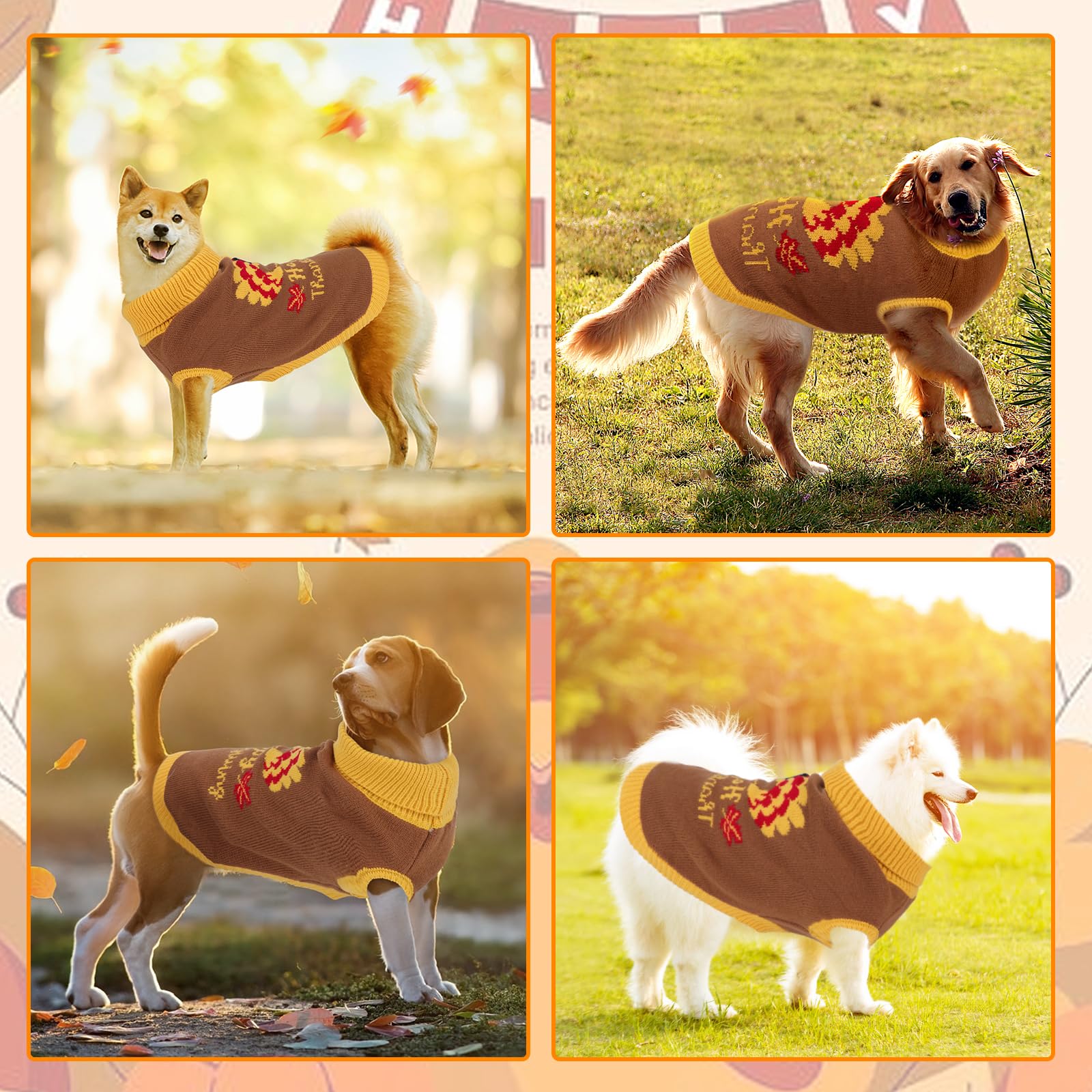 Pull tricoté à col roulé pour chien - Pull chaud sans manches avec trou pour laisse pour chien, chiot, yorkshire, chihuahua, chiens de petite et grande taille