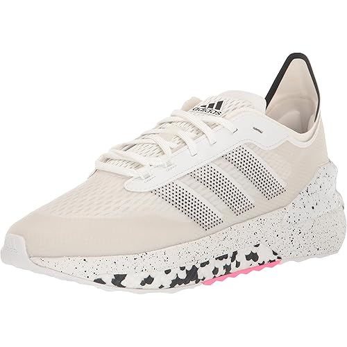 adidas Unisex Avryn Sneaker, White/White/Lucid Pink, 5 US Men
