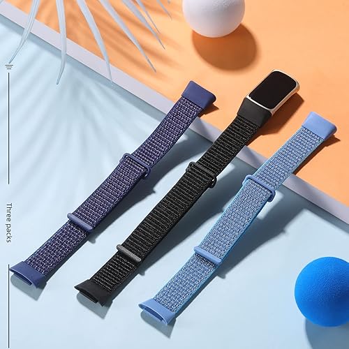 Miniatura 2 de Haveda Solo compatible con Fitbit Charge 5 bandas para mujeres y hombres, correas de repuesto Fitbit Charge 5 elásticas de nailon con velcro,