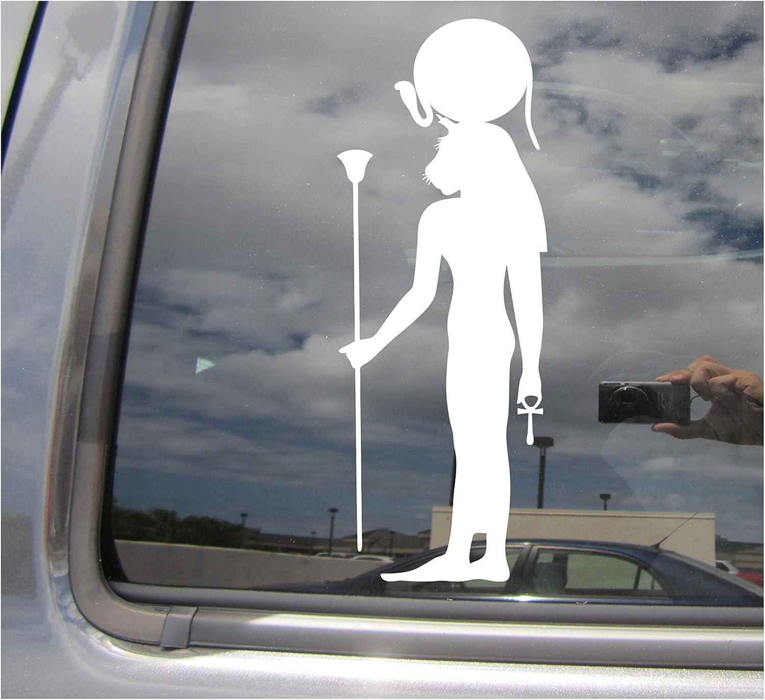 Bastet Bast Egyptian Goddess of Warfare - Cat Head Deity Cars Trucks Moped Helmet Hard Hat Auto Automotive Craft Laptop Vinyl Decal Window Wall Sticker 08096