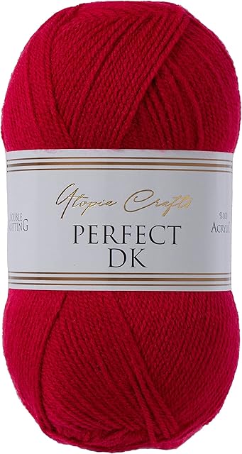 Utopia Crafts DK Double Knitting Yarn, 100g (Red Apple)