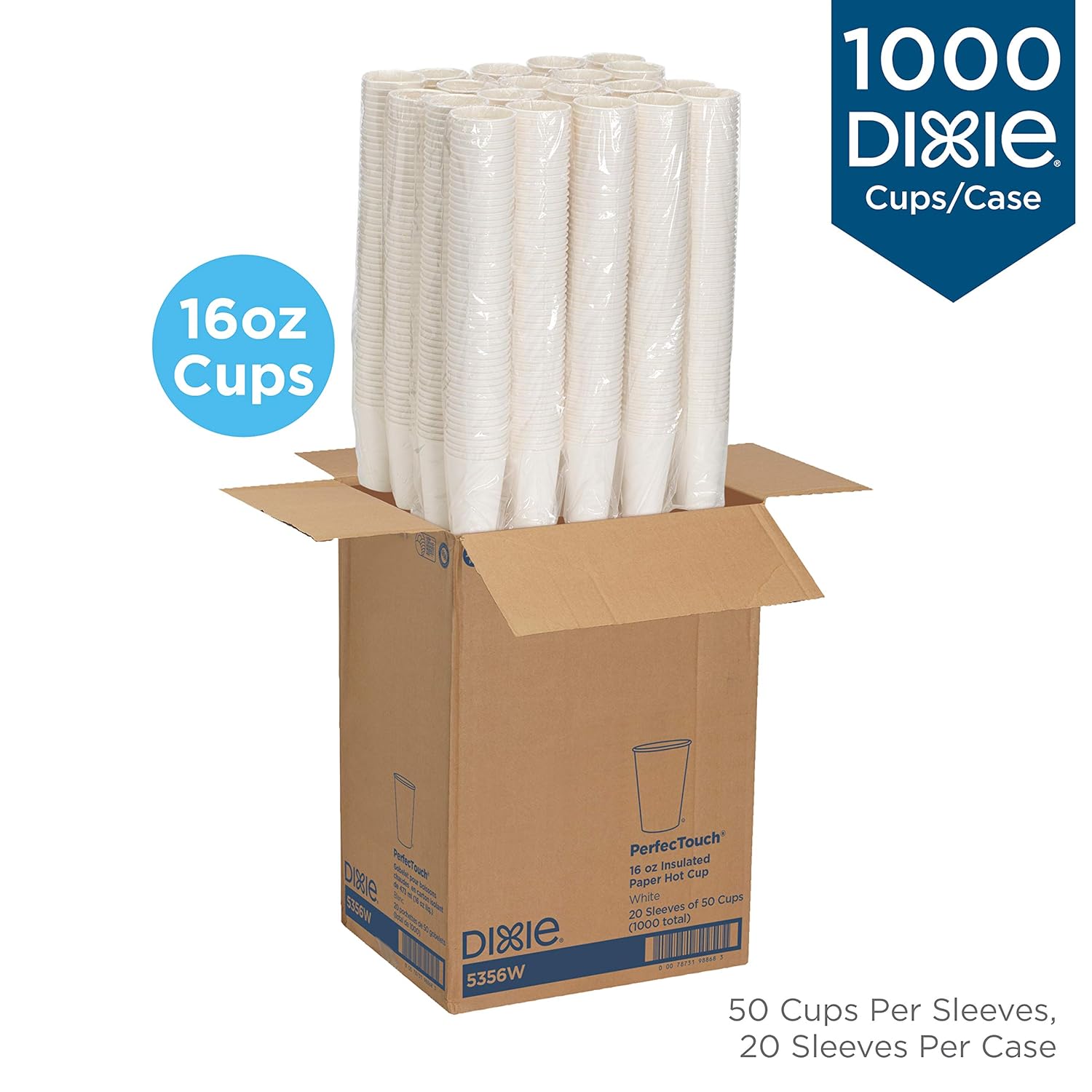 Super Sale 🛒 Dixie PerfecTouch 16 oz. Insulated Paper Hot Coffee Cup by GP PRO (Georgia-Pacific), White, 5356W, 1,000 Count (50 Cups Per Sleeve, 20 Sleeves Per Case) 🔥 Cashback up to 70% Dixie PerfecTouch 16 oz. Insulated Paper Hot Coffee Cup by GP PRO (Georgia-Pacific), White, 5356W, 1,000 Count (50 Cups Per Sleeve, 20 Sleeves Per Case)