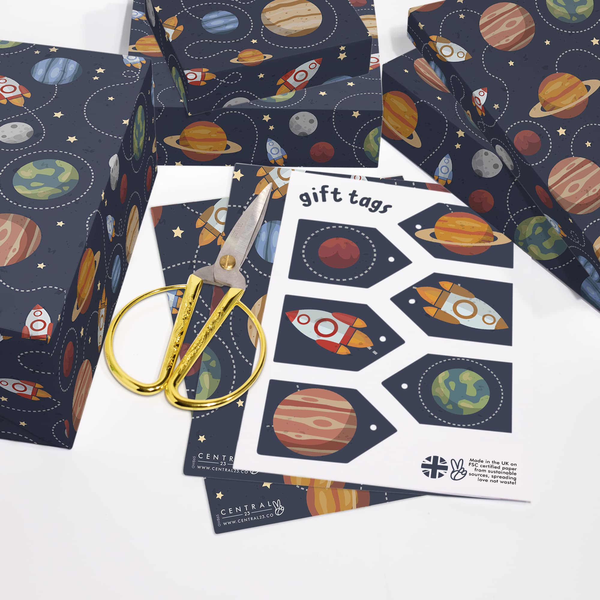 Inpakpapier Ruimte - Voor een buitenaards leuk cadeau
