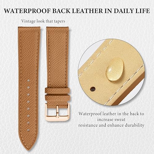 Miniatura 2 de Ritche Correa de reloj de cuero de liberación rápida para hombres y mujeres, correa de reloj de 0.79 pulgadas, 0.78 pulgadas, 0.86 pulgadas,