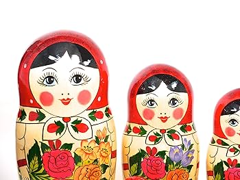 マトリョシカ　ロシア製 Amazon | セミョーノフ産 マトリョーシカ 8個組 伝統柄 赤 BIG