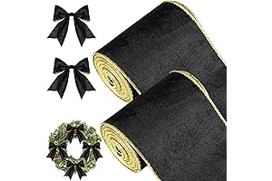 2 Rolls Christmas Velvet Ribbon 4 Inch