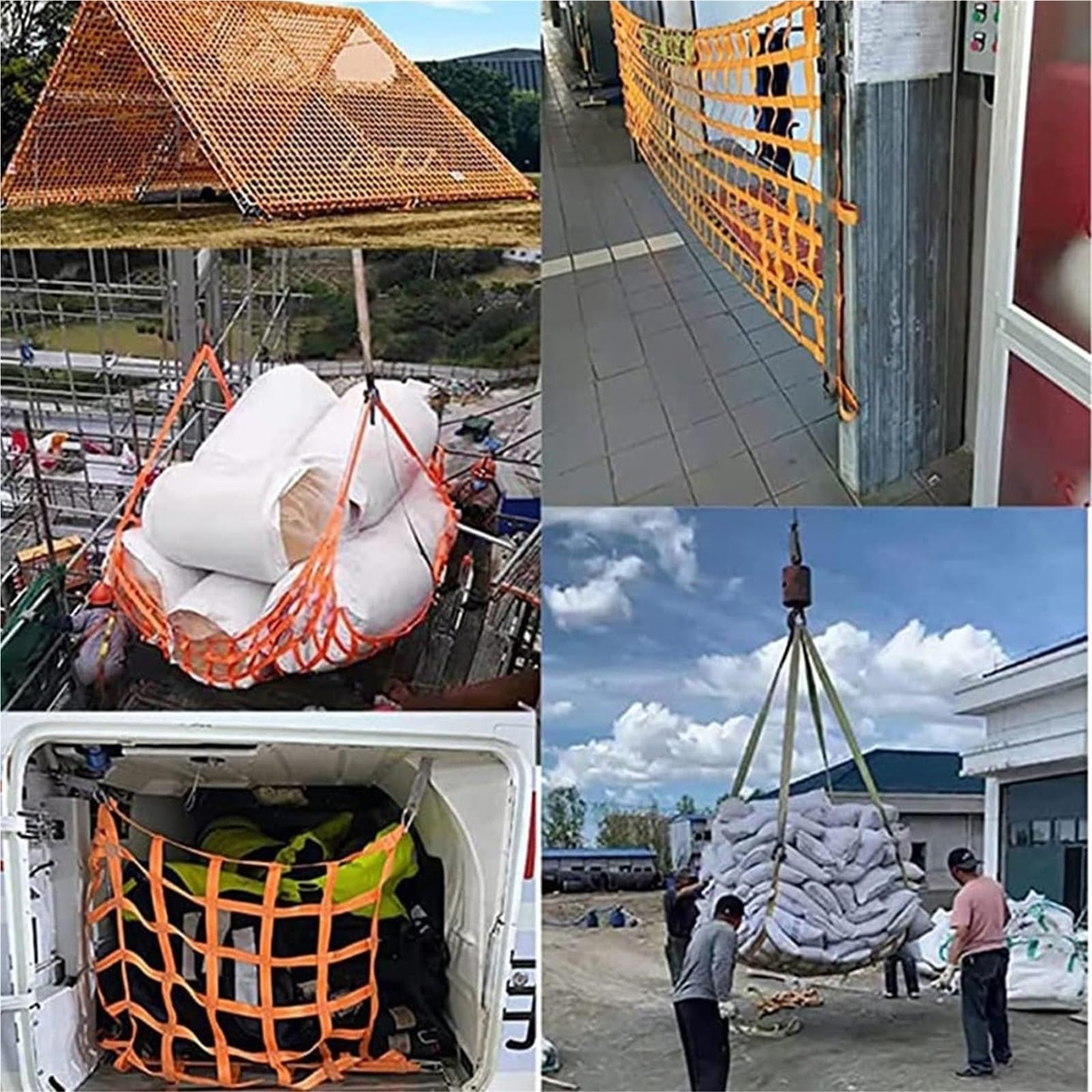 Generico Rete di Sollevamento per carichi Pesanti - Attrezzatura di Sicurezza Industriale | Design Resistente e Rinforzato per Applicazioni di Trasporto, Sollevamento e movimentazione sicure, Elevata