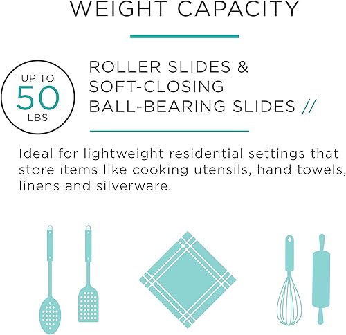 Miniatura 7 de LIBERTY 941405 - Guías de cajón con rodamientos y cierre suave, 14 pulgadas, juego de 2 unidades