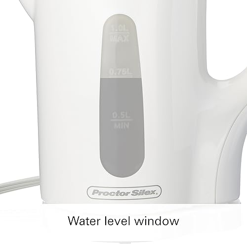 Miniatura 7 de Proctor Silex 41005 - Tetera eléctrica, color blanco, 1 L