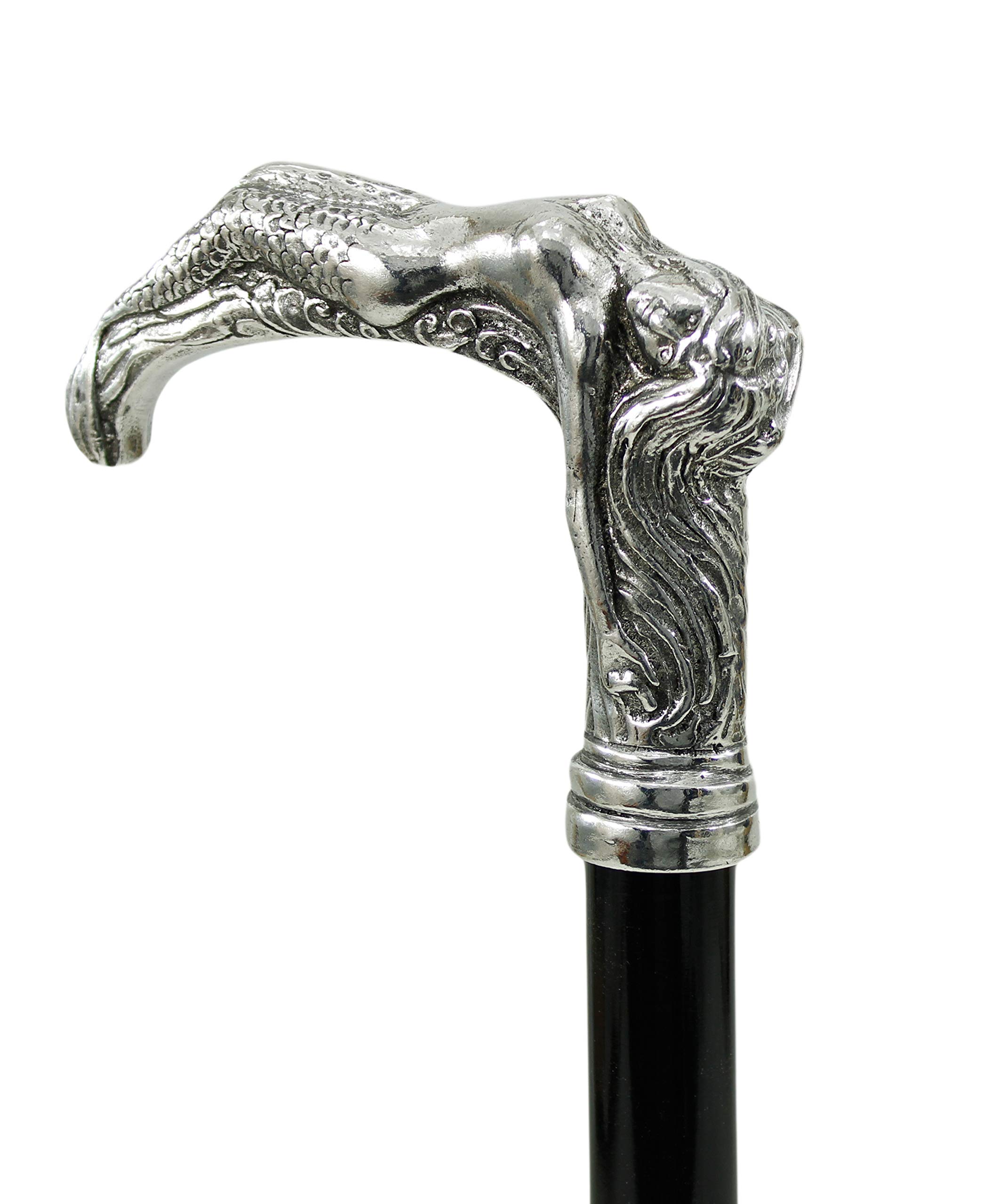 Bastón de paseo Cavagnini, 97 cm personalizable. Madera negra, palo hecho a mano en Italia, producto artesanal. Para hombre y mujer