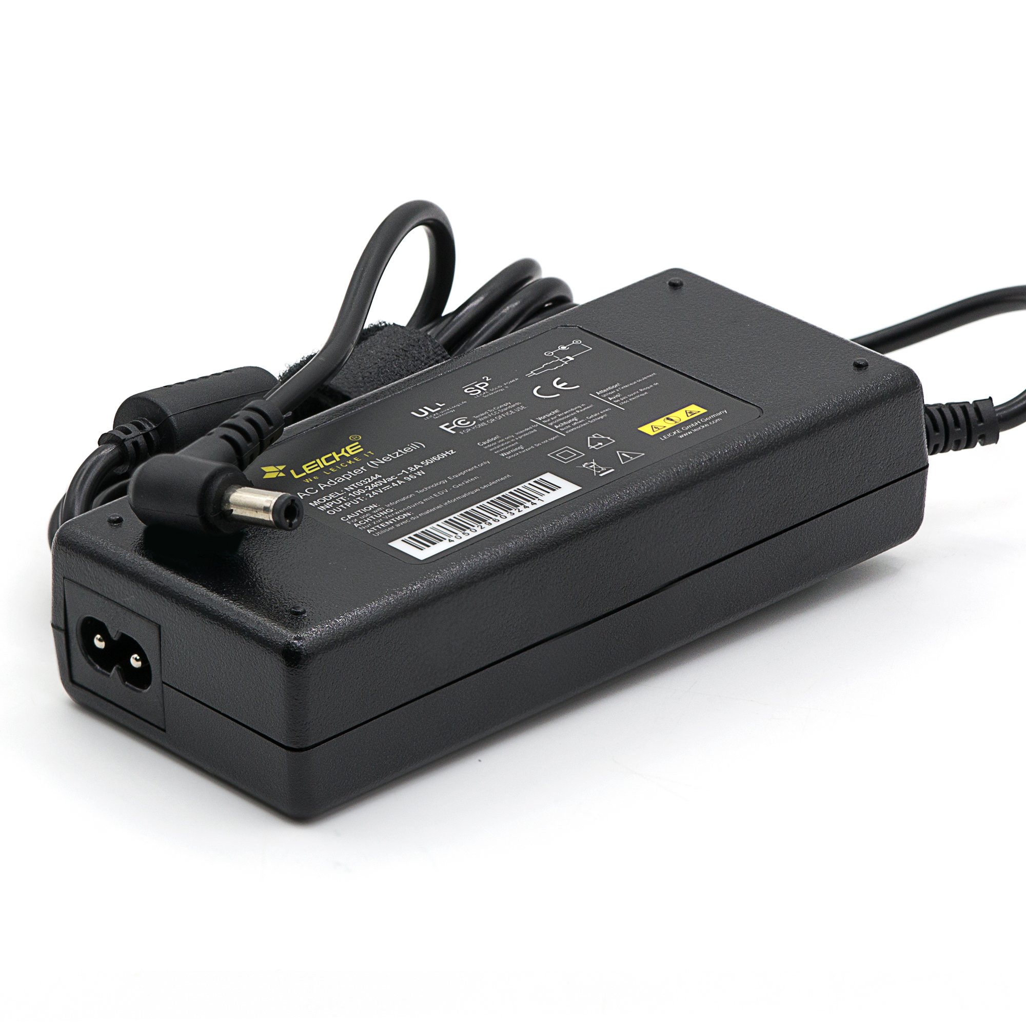 LEICKE Zasilacz 24V 4A| Ładowarka 96W do LCD, zasilacz do monitora TFT, radiobudzika, zewnętrzny dysk twardy