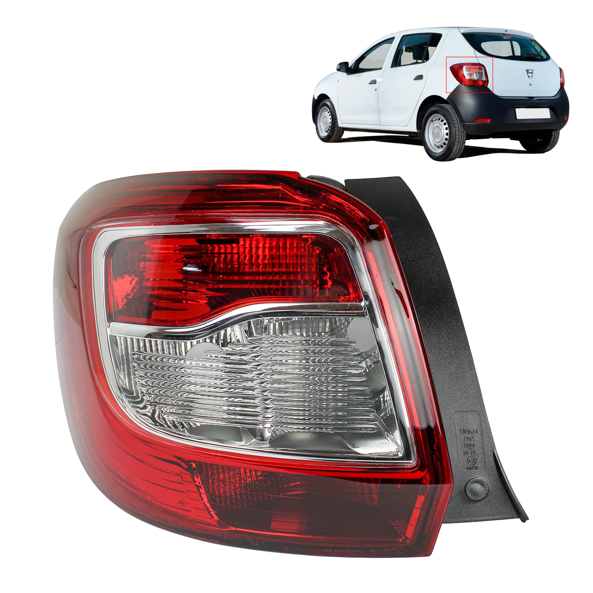 Generisch Luci posteriori adatte per Dacia Sandero 2013 – 2016 fanale posteriore sinistro con controllo elettrico 265554085R