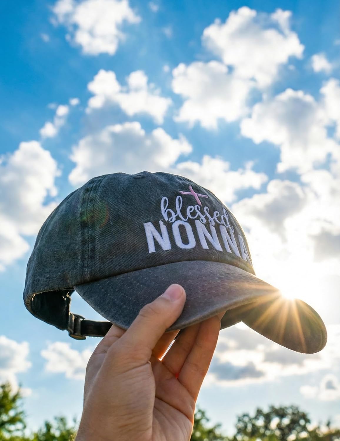 InnoBeta Nonna Gifts for Grandma, Gifts for Nonna, Blessed Adjustable Embroidered Baseball Cap on Mother's Day, Christmas, Birthday - Image 7