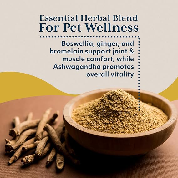 Ayush Pet Boswelya Plus - Boswellia for Dogs, Boswellia Extract Capsules for Dogs & Cats, Natural Hip and Joint Support Supplement for Small or Large Pets - 90 Servings