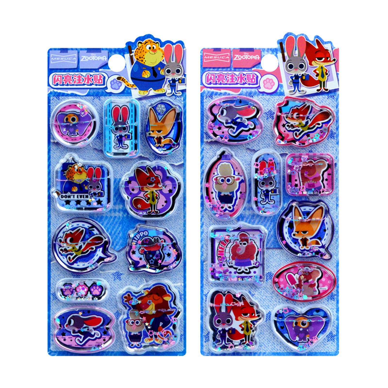 Amazon | ズートピア 3Dシール ぷくぷくシール 立体ステッカー 透明
