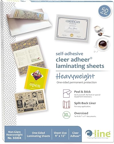 Hojas adhesivas transparentes Cleer Adheer de C-Line, Sin reflejos