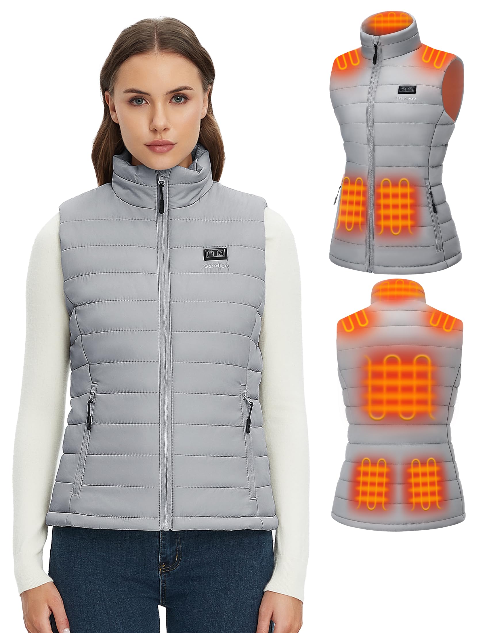 Heated Vest for Women with 16000mAh 7.4V Battery Pack Included，Warming Women's Heated Vest Electric Rechargeable