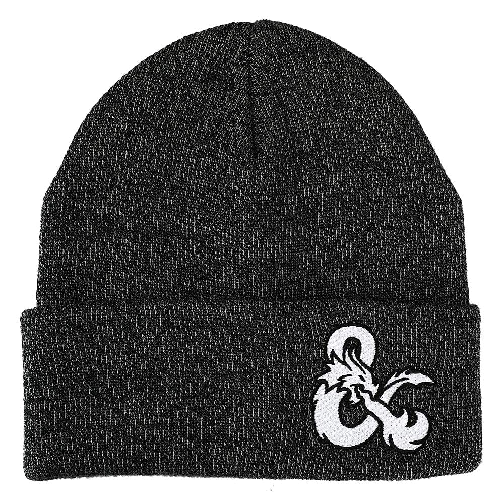 Dungeons and Dragons Ampersands Flat Embroidery Logo Dark Charcoal Acrylic Knit Winter Be…