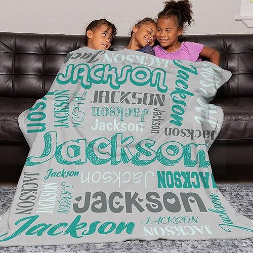 Vista 20 de Manta personalizada con texto, manta personalizada con nombre para madre, padre, adultos, amigos, amantes, perros, mascotas, manta de franela 01