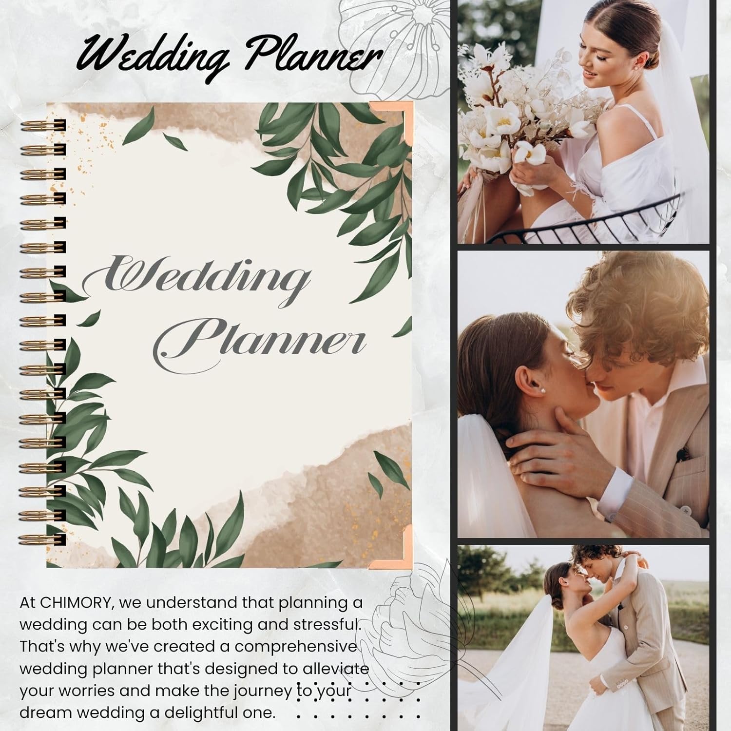 Planificador De Bodas Para La Novia - Libro De Planificación Y Organizador, Carpeta De Novia Con