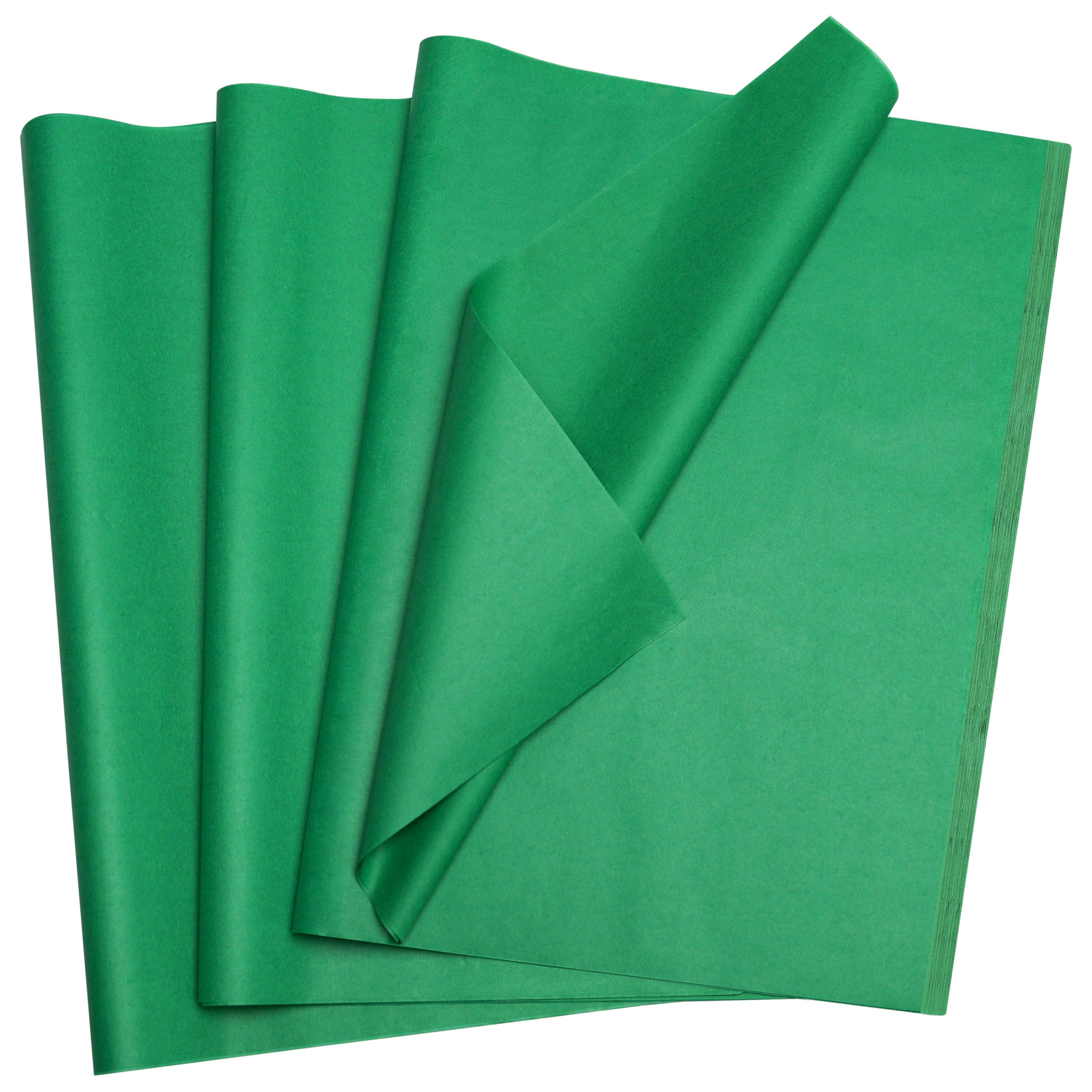Bobobag 100 Sheets Green Tissue Paper 20"X14" Tissue Paper for Gift Bags, Gift Wrapping Tissue, Christmas Tissue Paper Anniversary Holiday Decoration Arts Craft