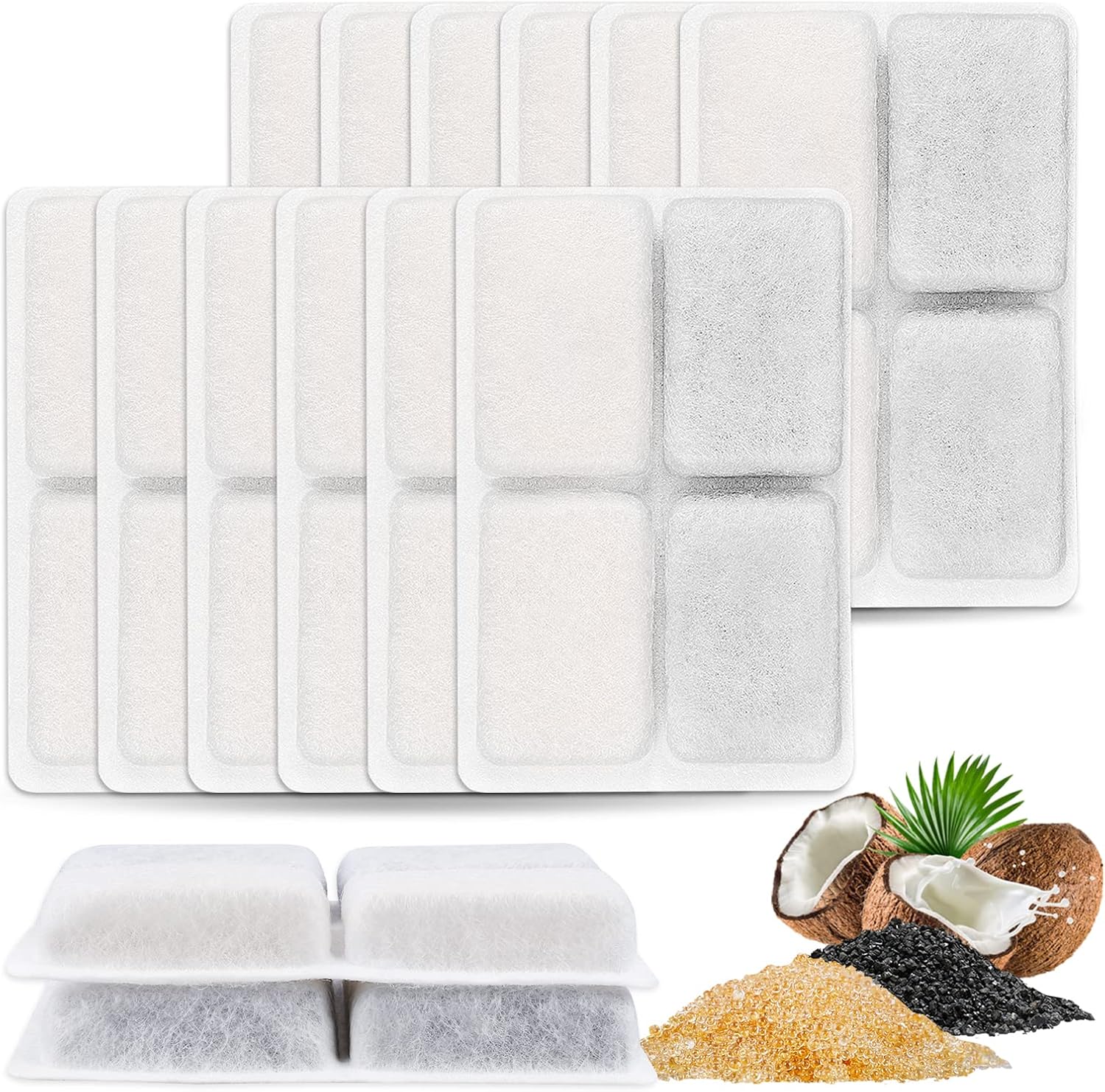 MyfatBOSS Cat Water Fountain Filter, 12 Pack Pet Water