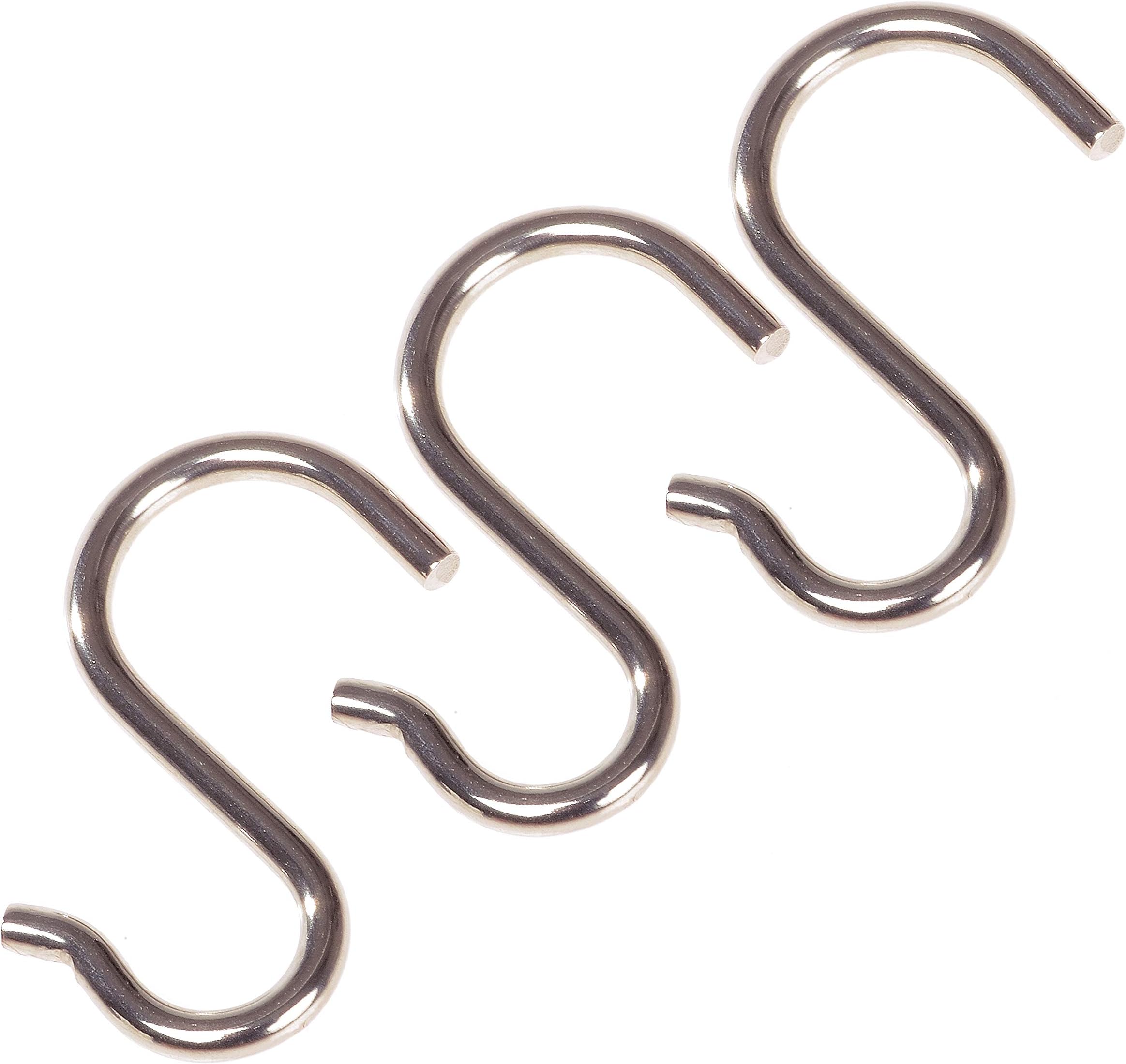 S HOOKS by 4smile – Made in Germany | 20 pieces | Hang your kitchenware or store DYI tools | Combine with a rail to store things on the wall | Free delivery