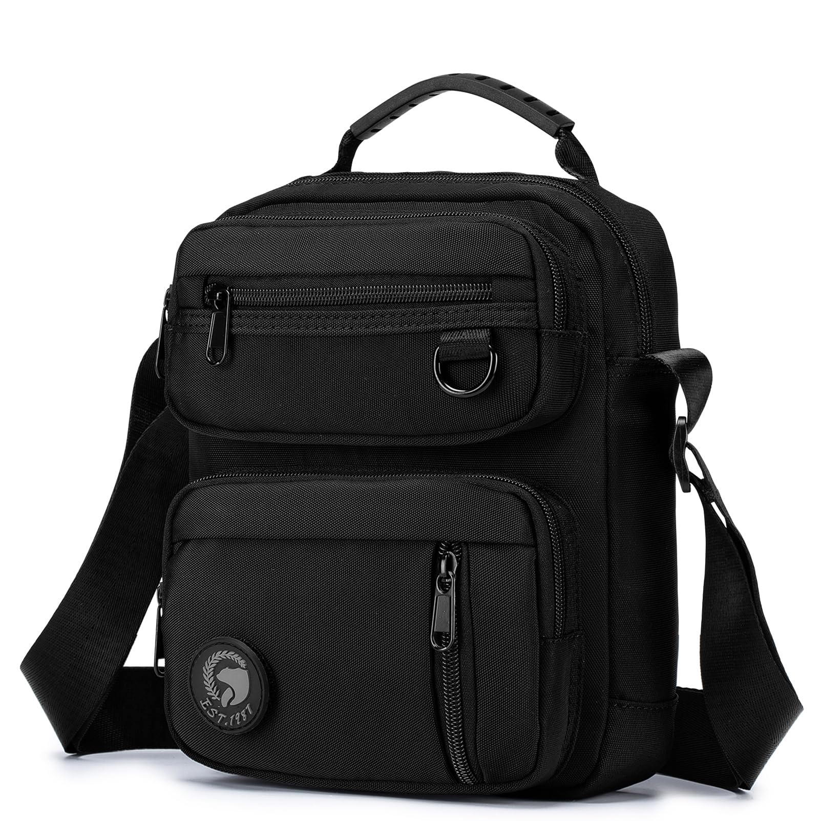 Borsello Uomo Tracolla Piccolo Con Toppa Adesiva, Impermeabile Oxford Borsa Tracolla Borselli Uomo Elegante Marsupio Tracolla Uomo Borsetta Tracolla Uomo Piccola Per Lavoro, Viaggi, Shopping