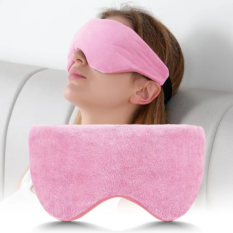 Sommeil premium 2026 : 50 produits pour dormir comme jamais Sivio Masque de nuit lesté pour femme – Coussin chauffable & réfrigérable pour les yeux en