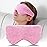 Sivio Weighted Eye Mask for Women & Men, Heatable and Freezable Weighted Eye Pillow with Silica Beads & Adjustable Strap, Soft Breathable Cotton Eye Cover for Sleeping Faster and Better, Pink