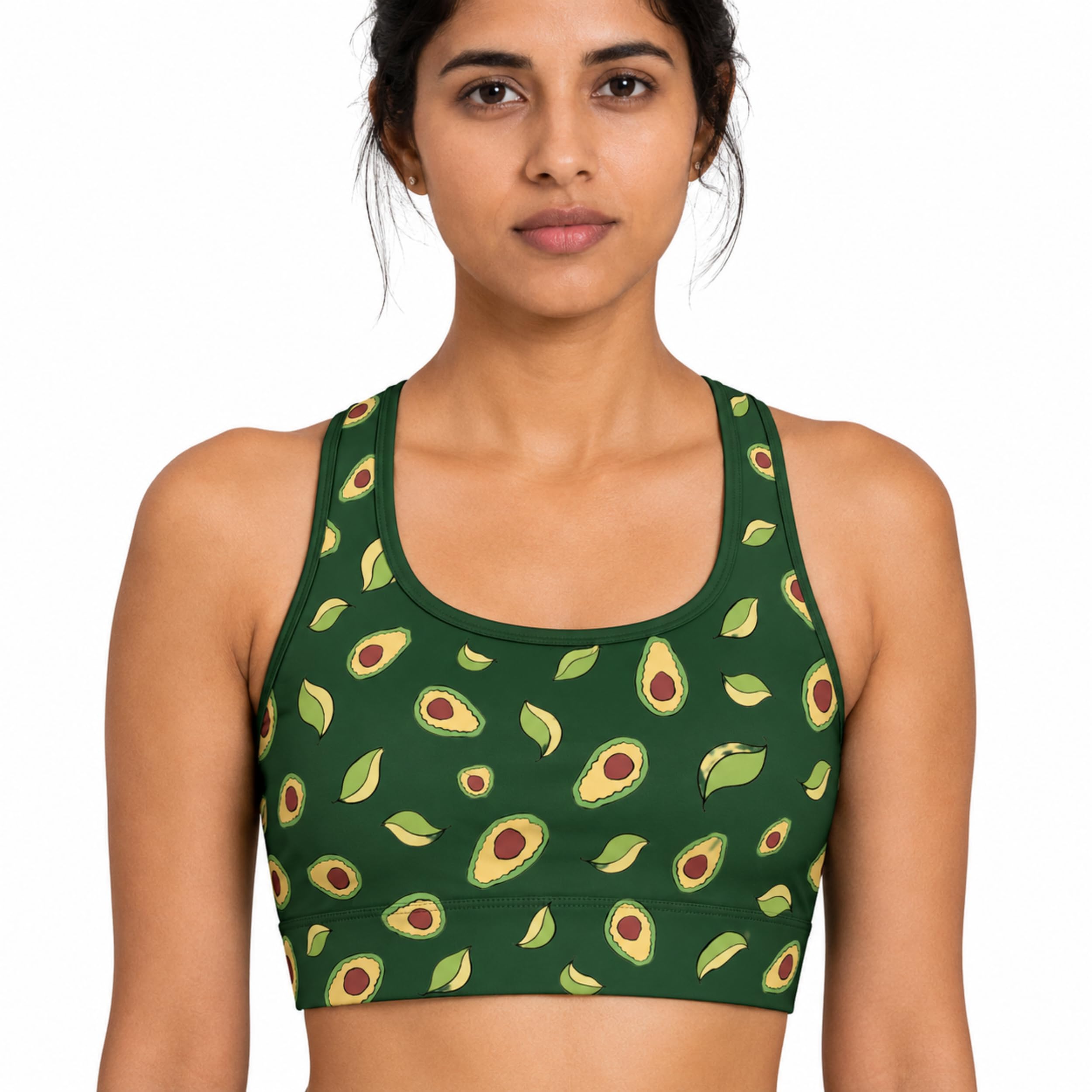 Sports Bra for Women | 360 Degree All Over Printed Racerback Gym Bra | Removable Pads and Mesh Inner Lining | Moisture-Wicking Medium Support | Workout Bra for Yoga Running and Gym-image-46