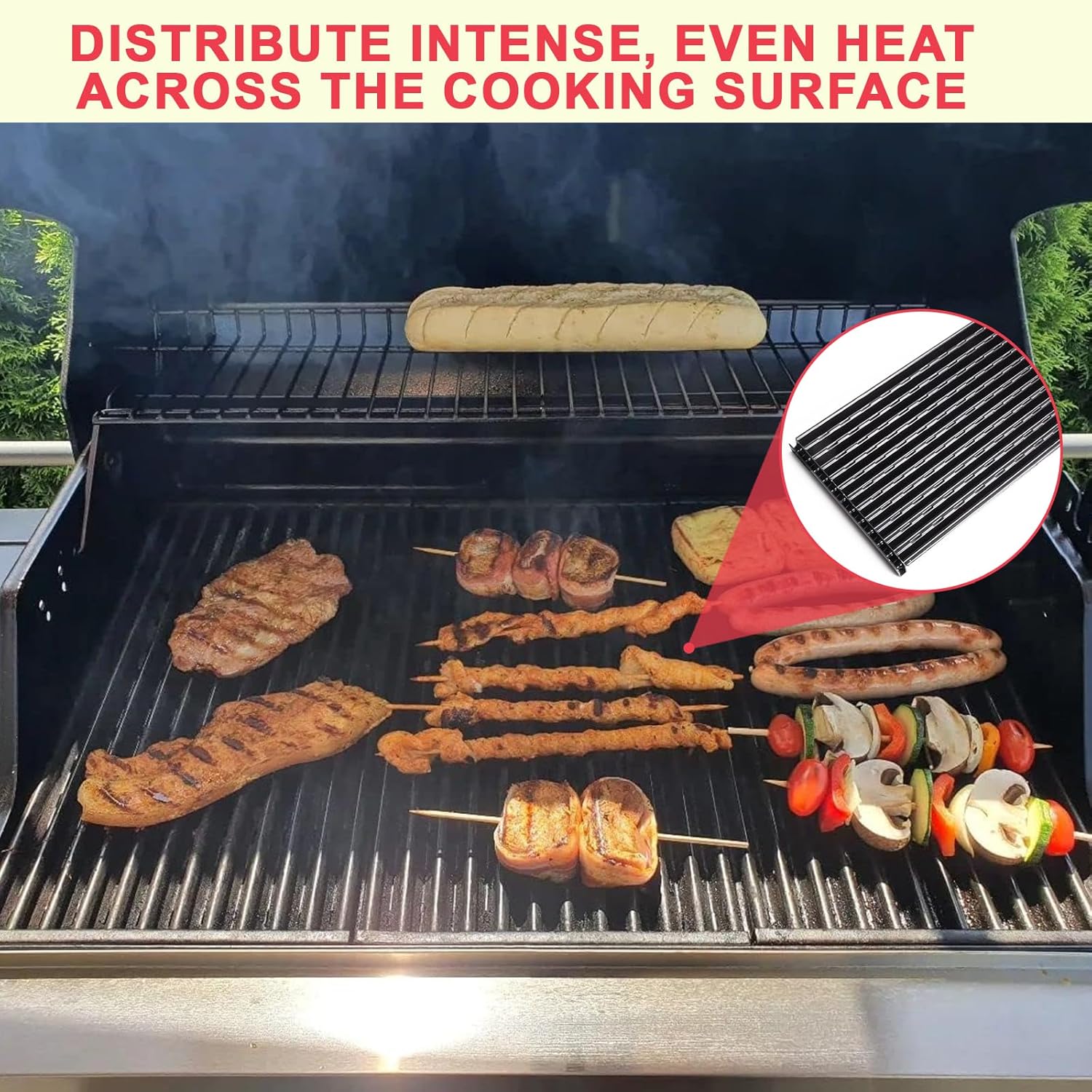 17 inch Infrared Grill Grates for CharBroil G460-0500-W1 Performance Tru Infrared 3 Burner Grill Replacement Parts, Char-broil 463371116 463370919 463344116 463370015 463335115 463335014 Parts, 3 PCS