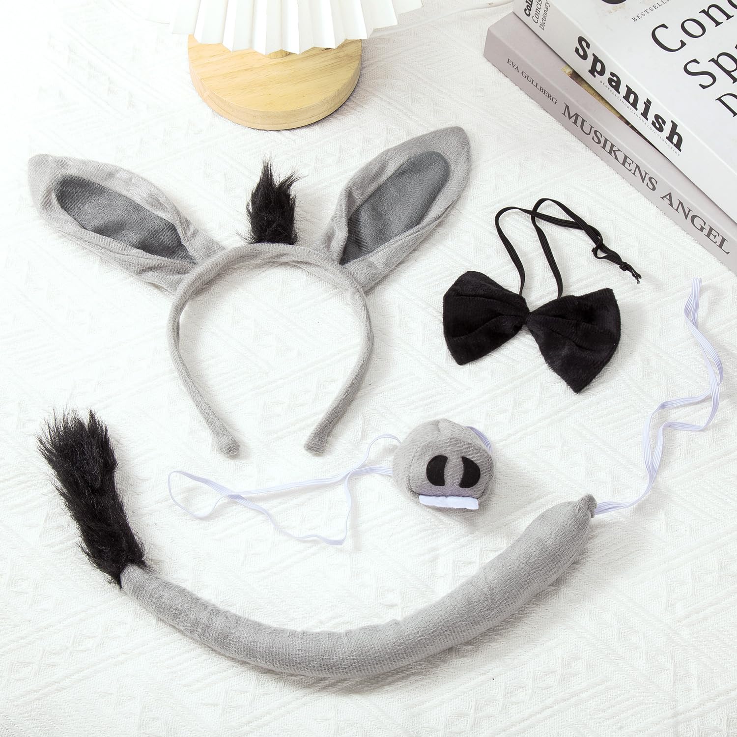 Cute Donkey Ears Headband For Dress Up & Cosplay - Soft Comfortable Animal Ear Hairband For Halloween & Parties