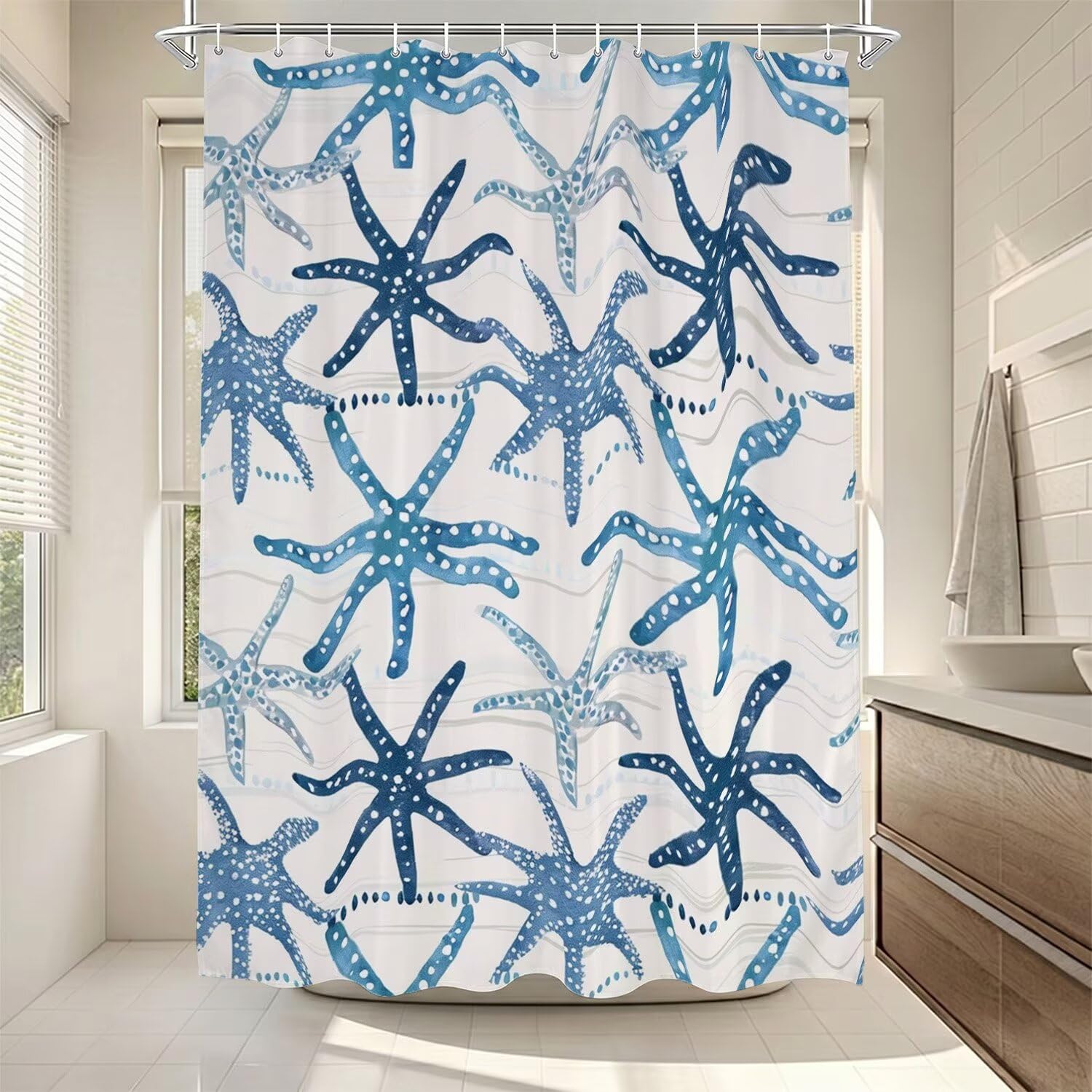 Rideau de douche anti éclaboussures pour petite baignoire et douche 130x170