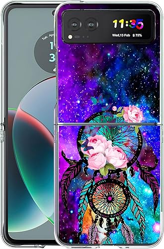 Bcov Funda rígida para Motorola Razr 2023, atrapasueños Galaxy Sky antiarañazos, sólida, a prueba de golpes, para Motorola Razr 2023