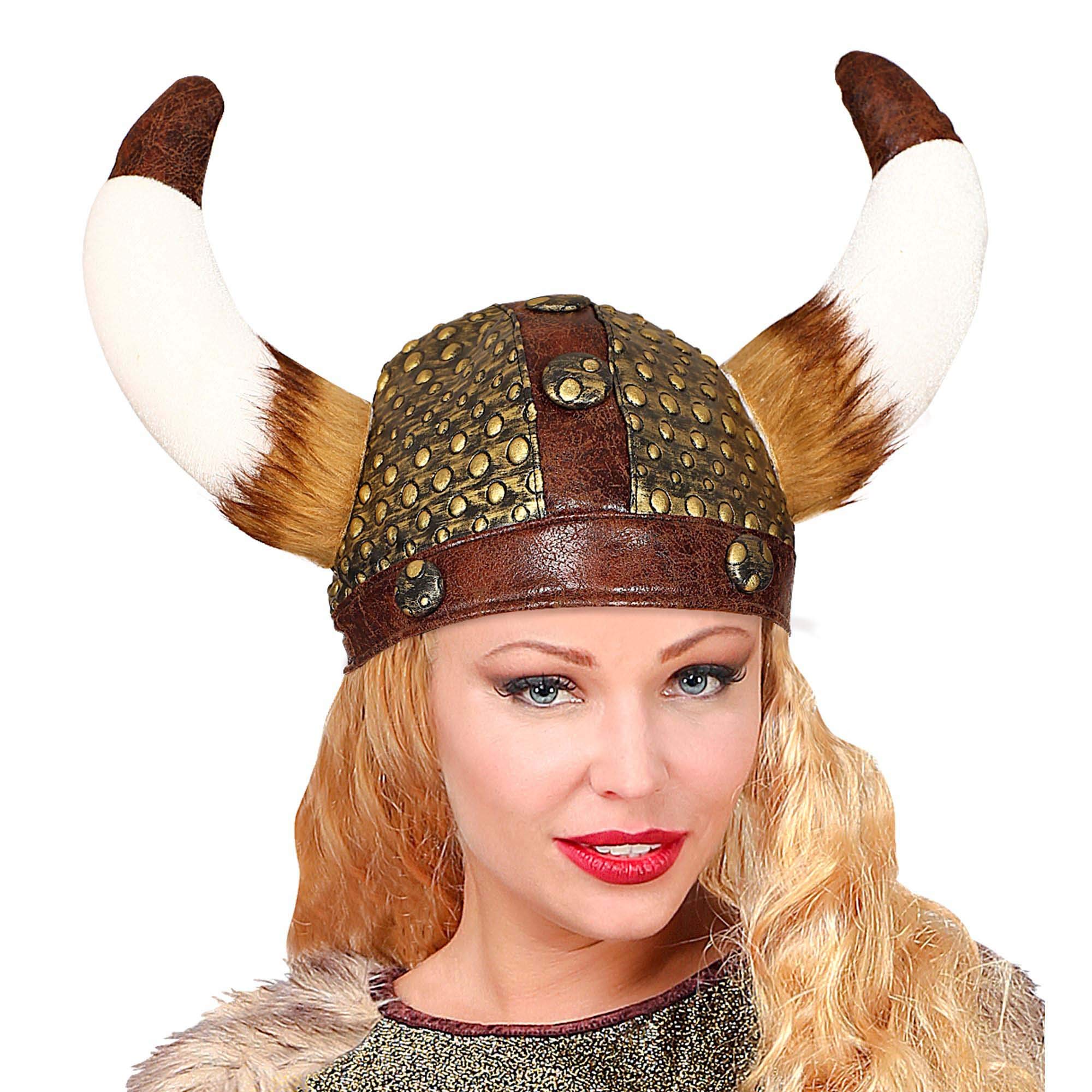 Casque Viking Enfant – Plastique Dur Argent/Doré Avec Cornes, Parfait Pour Carnaval & Déguisements Widmann